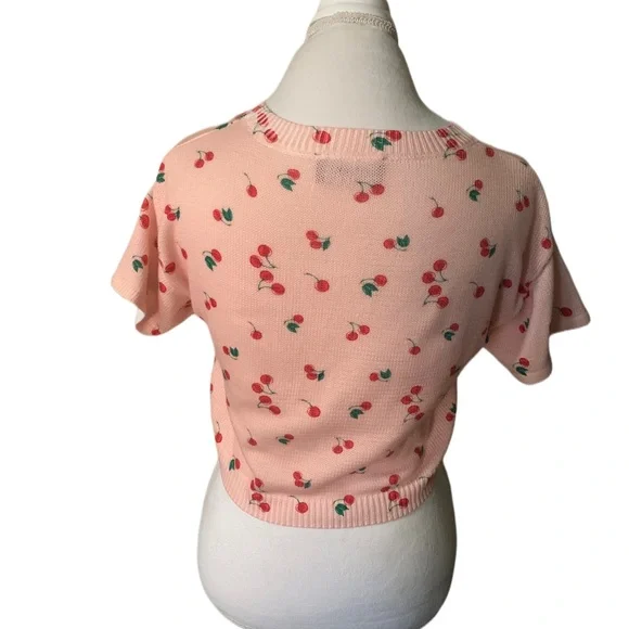 Cider Pink Cherry Knit Top - Picture 3 of 5